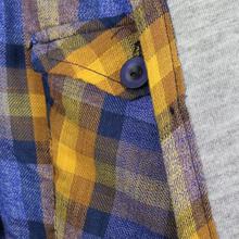 Yellow/Blue Winter Check Shirt Double Layer For Men