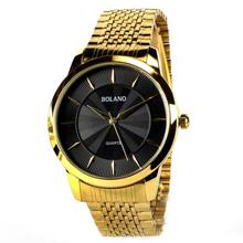 Bolano B80135 Analog Black Dial Watch For Men- Golden