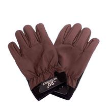 Plain Fancy Winter Gloves With Fur Inside Brown