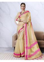 Stylee Lifestyle Beige Kota Silk Woven Saree -1534