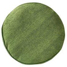 Olive Green Solid Round Cushion With Cover