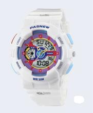 Purpe Dial Digital Unisex Watch - (White)