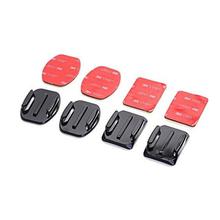 2pcs Flat + 2pcs Curved Adhesive Sticky Mount For Gopro