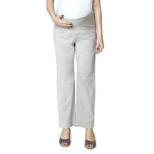Nine Maternity Super Comfy Foldover Jersey Pants In Grey-(TRSCA14-3068)
