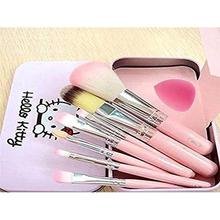 HilaryRhoda Makeup Brush Set of 7 with storage box (Pink) with