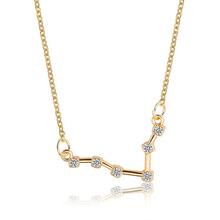 Gold Toned Sagittarius Twelve Constellation Pattern Zodiac Sign Necklace For Women