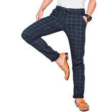 Virjeans Stretchable Cotton Check Blue Chinos Pant for Men (VJC 714) 2