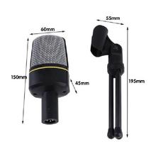 Multimedia Studio Wired Condenser Microphone With Tripod Stand-Black SF-920