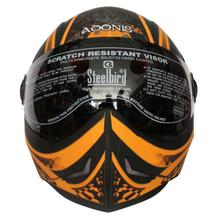 STEELBIRD Adonis Dot Matte Full Helmet -  Black/Orange