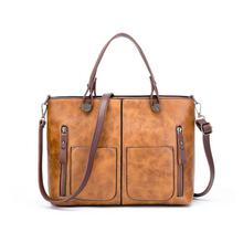 Pu Leather Vintage Multi Pockets High Quality Women Bag