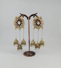 Gold Toned Pinjada Chain Drop Earrings For Women