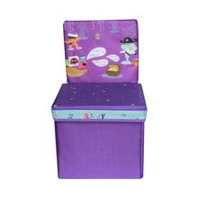 Purple Printed Foldable Ottoman Chair For Kids