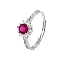 Garnet ring _ wanying red garnet ring s925 sterling silver