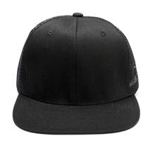 Black Netted Snapback Cap For Men