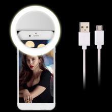 Rechargeable Portable Selfie Ring Light for Camera Phone Light LED Flash RK12