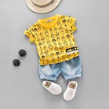 Baby Cartoon Boy Girl Summer Clothes Set 2019 New Cute Short