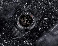 NaviForce Digital Mesh Stainless Black Steel Watch (NF9130)