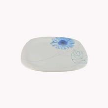 Servewell Blue Daisy Square Round Quarter Plate 7.5″