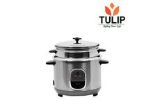 Tulip 2.2L Steel Deluxe Rice Cooker (2.2 L )- 2 Year's Warranty