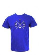 Wosa - Round Neck Wear Blue Cross BTS T-Shirt For Men