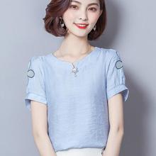 Short sleeve chiffon shirt _ short sleeve chiffon shirt 2020