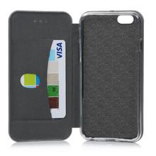 Black Leather Shockproof Wallet Flip Stand Case Cover For Iphone 6 Plus