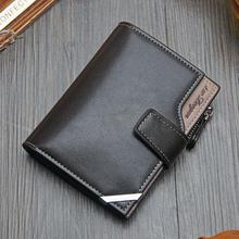 NO.ONEPAUL Vintage Men's Short Wallet Men Genuine Leather