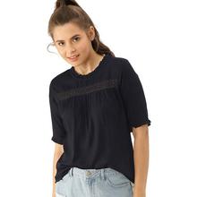 Stylistico Cotton Pleated Sleeve Casual Top for Women