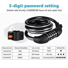 Soldier Bike Bicycle Locks Cable 5 Digit Bicycle Locks