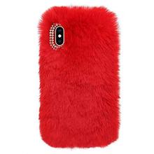 Plush Case for iPhone Xs Max 6.5 2018 Rabbit Fur Case,LCHDA iPhone