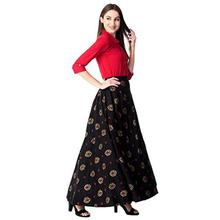 Khushal K Women's Rayon Top With Long Skirt Set