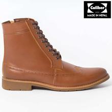 Caliber Shoes Tan Brown Lace Up Lifestyle Boots For Men - ( CS 507 C)