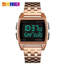 Men Sports Watches Waterproof Stainless Steel Wristwatch Digital LED