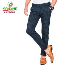 Virjeans Stretchable Cotton Check Blue Chinos Pant for Men (VJC 714) 2