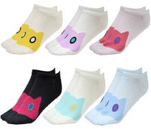 Happy Feet Pack of 6 Pairs of Cat Eye Loafer Socks for Ladies (2007)