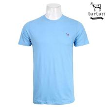 Police BR-1 Barbari Solid Plain Cotton T-shirt: Blue