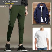 All In One Summer Combo Offer(Trouser,Windcheater and Tshirt)