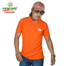 Virjeans Orange Polo Neck T-shirt for Men (VJC 690)