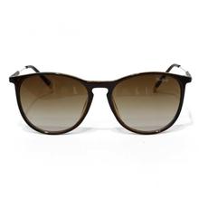 Brown Shaded Round Sunglasses For Women