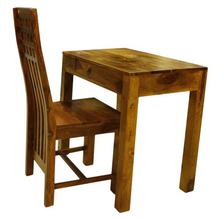Shesham Wood Study Table With Chair - Brown