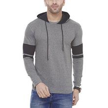 SALE- Cenizas Men's Hooded Full Sleeves Dual Tone Round Neck Casual