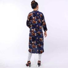 Blue Abstract Printed Kurti For Women