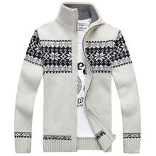 Men's Casual Striped Cardigan Winter Sweater