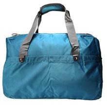 Teal Blue Nylon Travel Duffle Bag