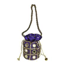 Mirrored/Beaded Pouch For Women 