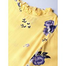 Casual Full Sleeve Printed Women Yellow Top