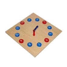 Brown Wooden Learning Clock For Kids