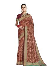 Stylee Lifestyle Maroon Banarasi Jacquard Saree-1996