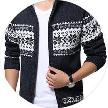 Men's Casual Striped Cardigan Winter Sweater