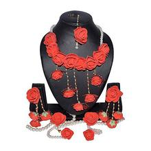 YouBella Jewellery Set for Women Floret Gota Patti Necklace, Earrings,